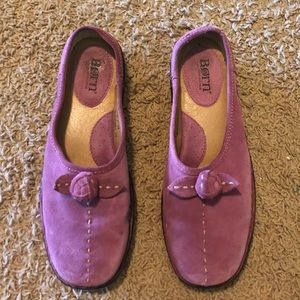 Born Dusty Rose Suede Slip On Shoes 8